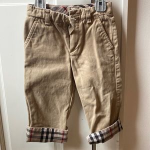 Authentic Burberry toddler khaki pants size 18 M